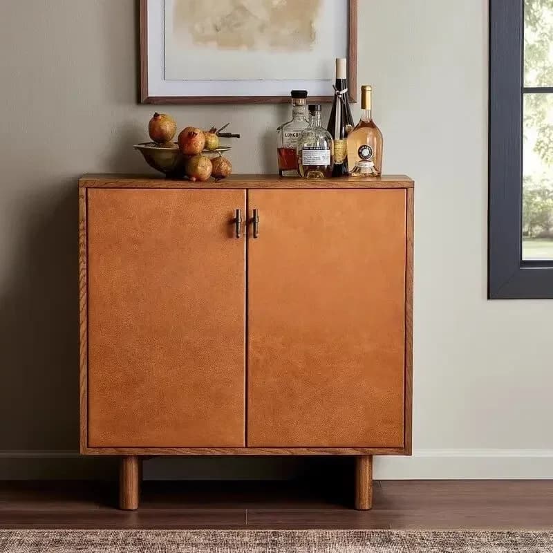 Medieval Retro Style Solid Wood Dining Side Cabinet Large Apartment Living Room Storage Lockerl16