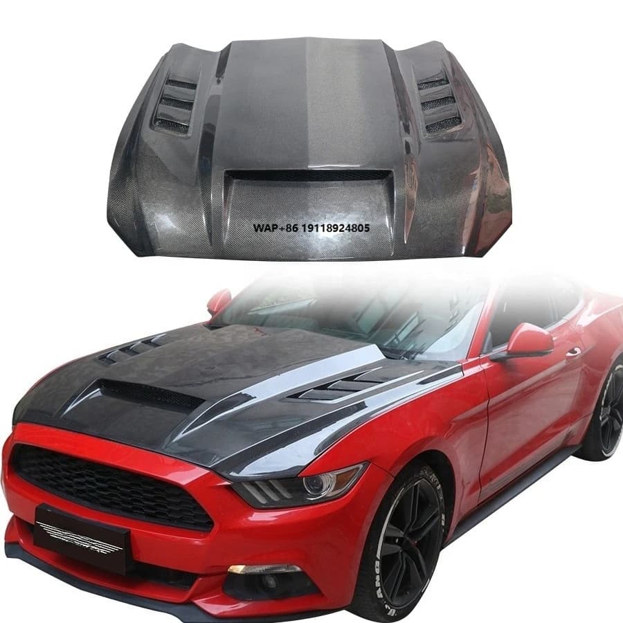 For  Carbon Fiber Hood Bolt-On Kit with Bolts-3K Twill Weave Surface New Auto Parts