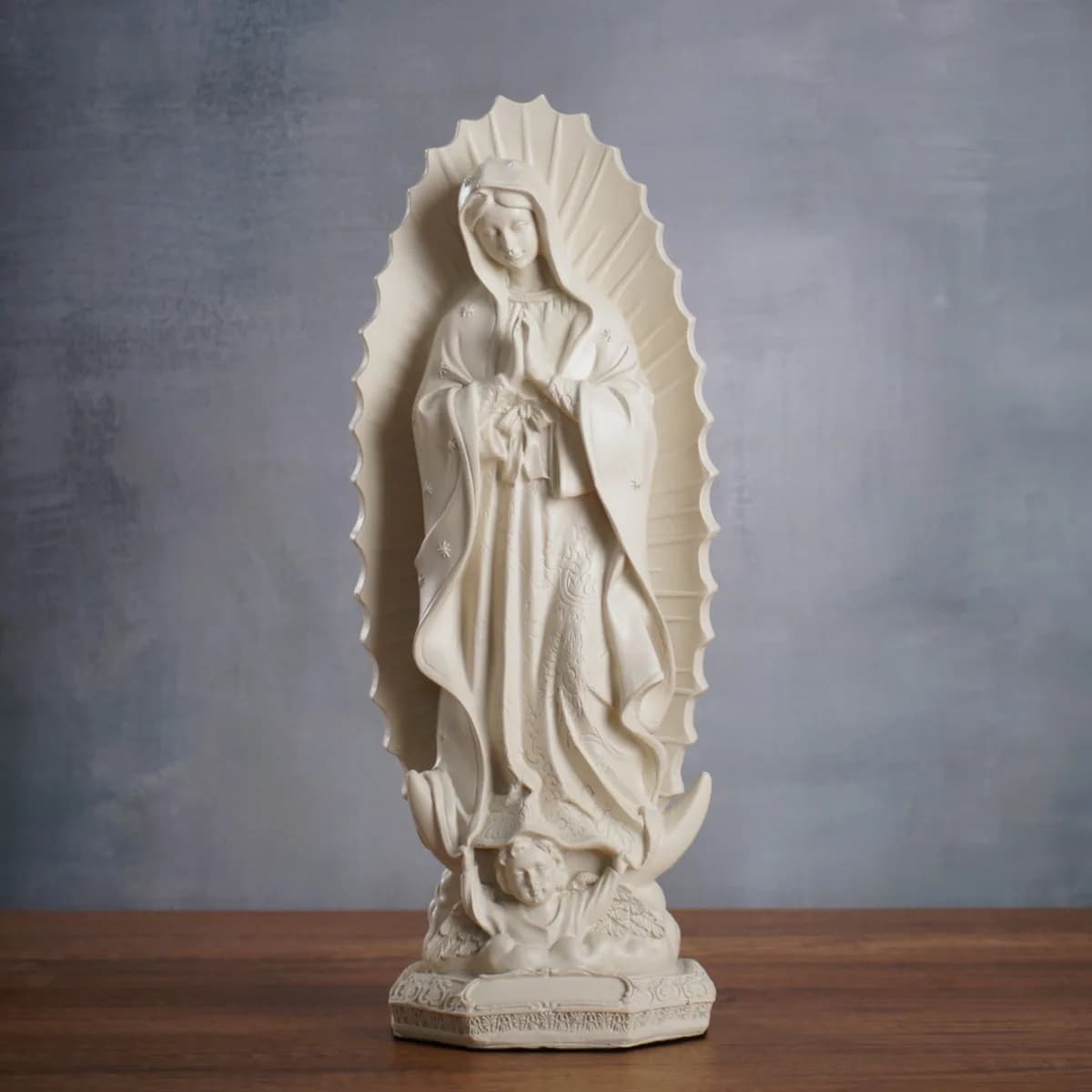 Our Lady of Guadalupe Religious Statue Virgin Mary Figurine Resin Sculpture Religious Art for Home Decor Gift Mother Mary
