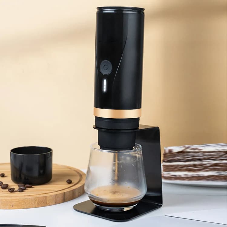 OEM Custom Portable Mini Cafe Americano Cold Brew Coffee Maker Portable 12v   Coffee Machine Aluminum Plug in Knock 5v 6w