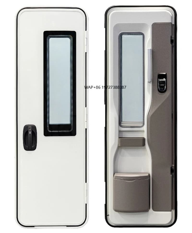 Mutifunciotnal Powder Coated Aluminium Alloy Frame RV Door 1800*580mm