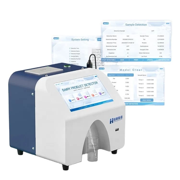Professional Milk Fat Detector Protein Quality Tester Dairy Lactose Analyzer Fresh Milk Composition Tester PH Instrument