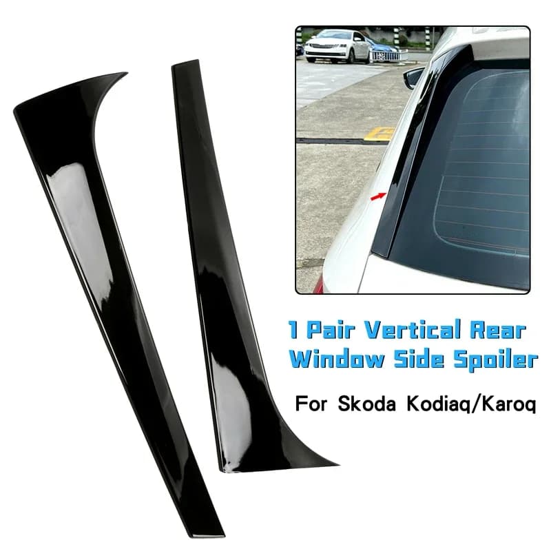 For Skoda Kodiaq/Karoq Car Rear Window Side Black Spoiler Wing Canard Splitter Car Replacement Spoilers & Wing Parts