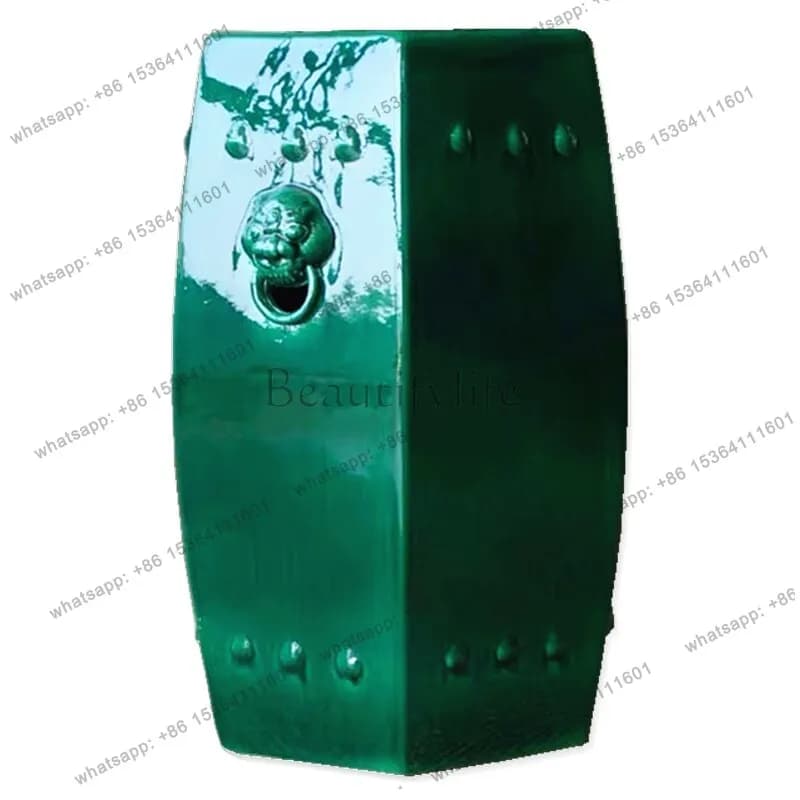 Jingdezhen new Chinese ceramic drum stool, prismatic square cool pier, classical ornament