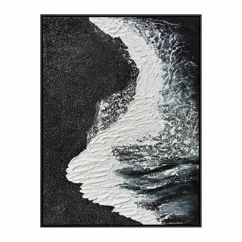 Hand-painted oil paintings, wave landscapes, light luxury wall hanging porch living room bedroom decoration paintings