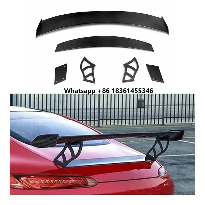 GT GTS GTC C190 Ver1 Prepreg Dry Carbon Fiber Automotive Accessories Car Rear Roof Wing Trunk Spoiler