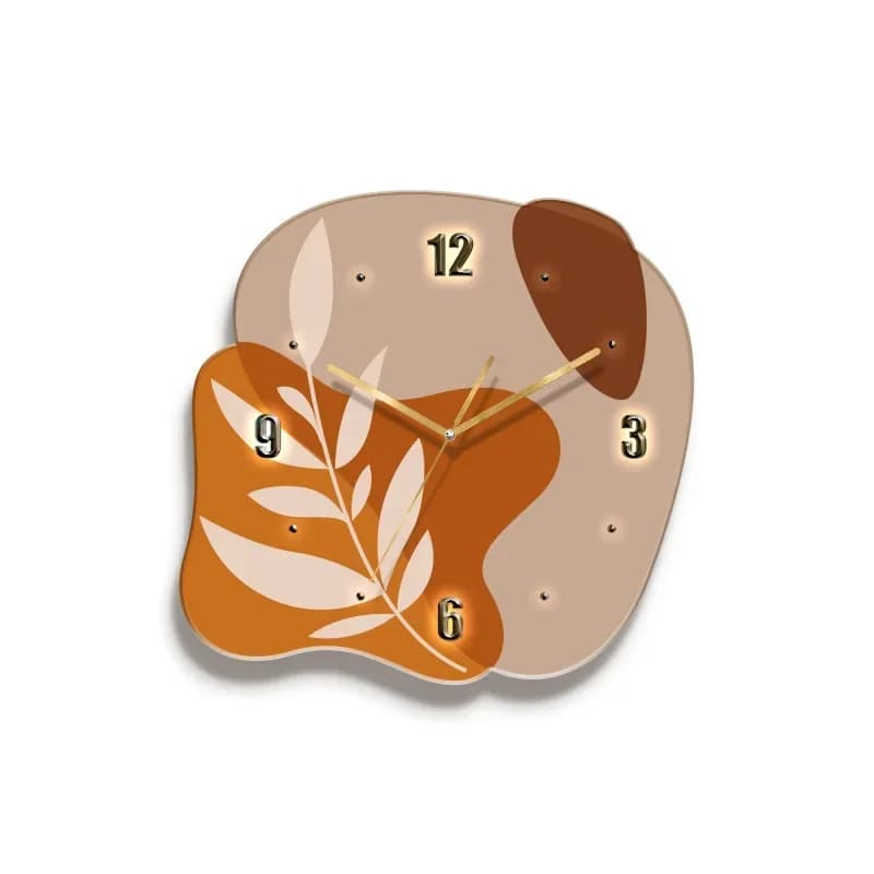 Modern Simple Flower Restaurant Wall Clock Healing Clock