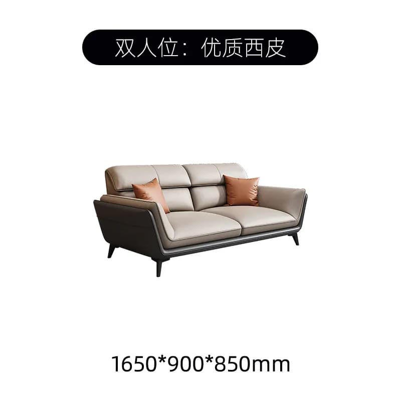 YJQ leather office sofa coffee table combination modern reception office sofa