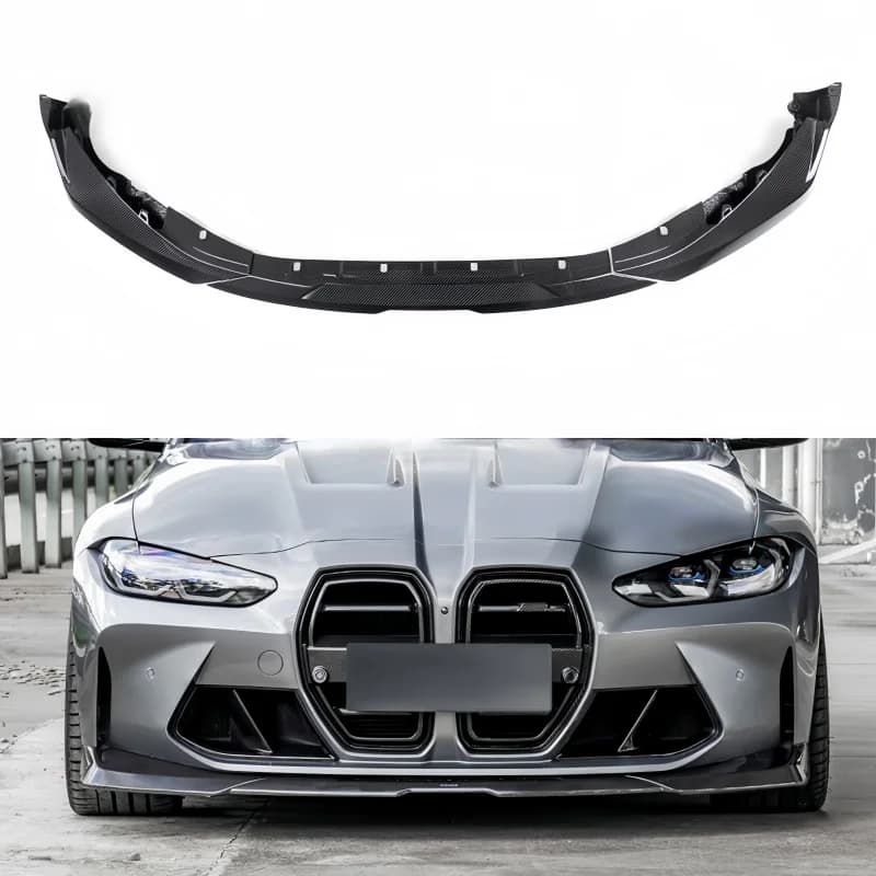 Type B Prepreg Carbon Fiber Front Lip forBMW M3 G80, M4 G82 2019 + SOOQOO