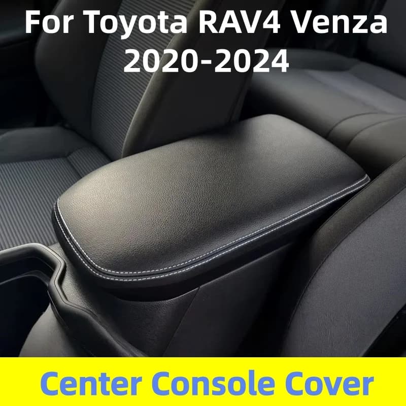 For Toyota RAV4 Venza 2020-2024 Car Center Console Protector Case Microfiber Leather Car Armrest Cover Interior Accessories