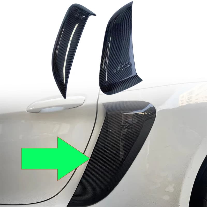 GT4 Letter Side Air Vent Fender Intake Cover Exterior Body Kit For Porsche 982 718 Cayman Boxster 2017‑2025 Car Modification Acc
