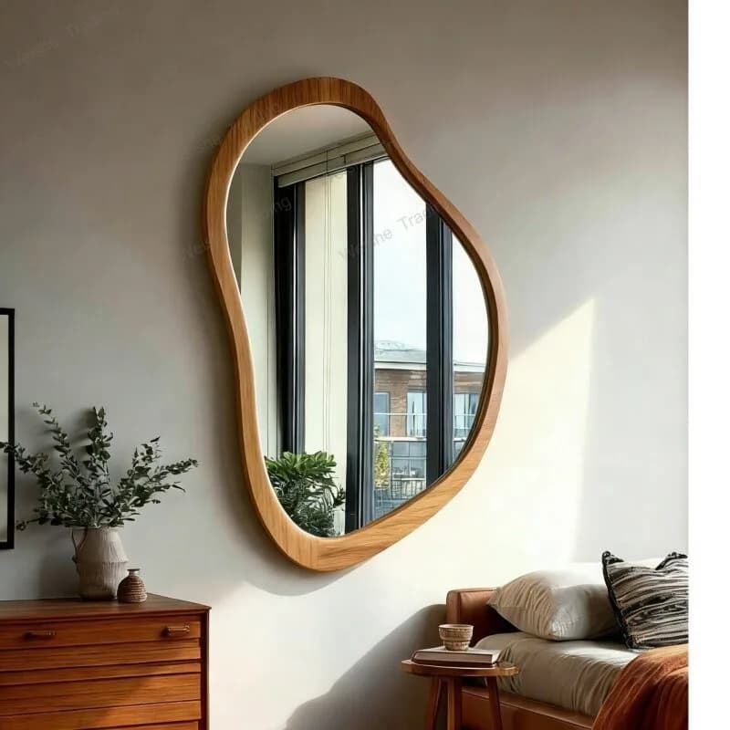 Medieval style entrance decorative mirror bedroom wall-mounted LED light lighting bathroom mirror