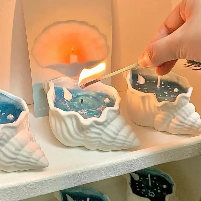 Conch scented candles household bedroom fragrance ornaments souvenir home deodorizing plant essential oils