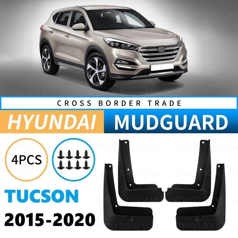 For Hyundai Tucson TL 2015-2020 Mud Flaps Front Rear Splash Guards Mudguards No Drilling SUV Exterior Modification Accessories