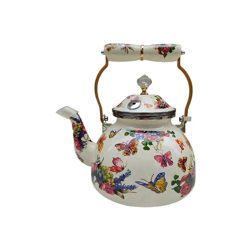 Thickened enamel whistle, kettle boiling water will call the pot, household boiled milk tea pot induction gas stove is universal