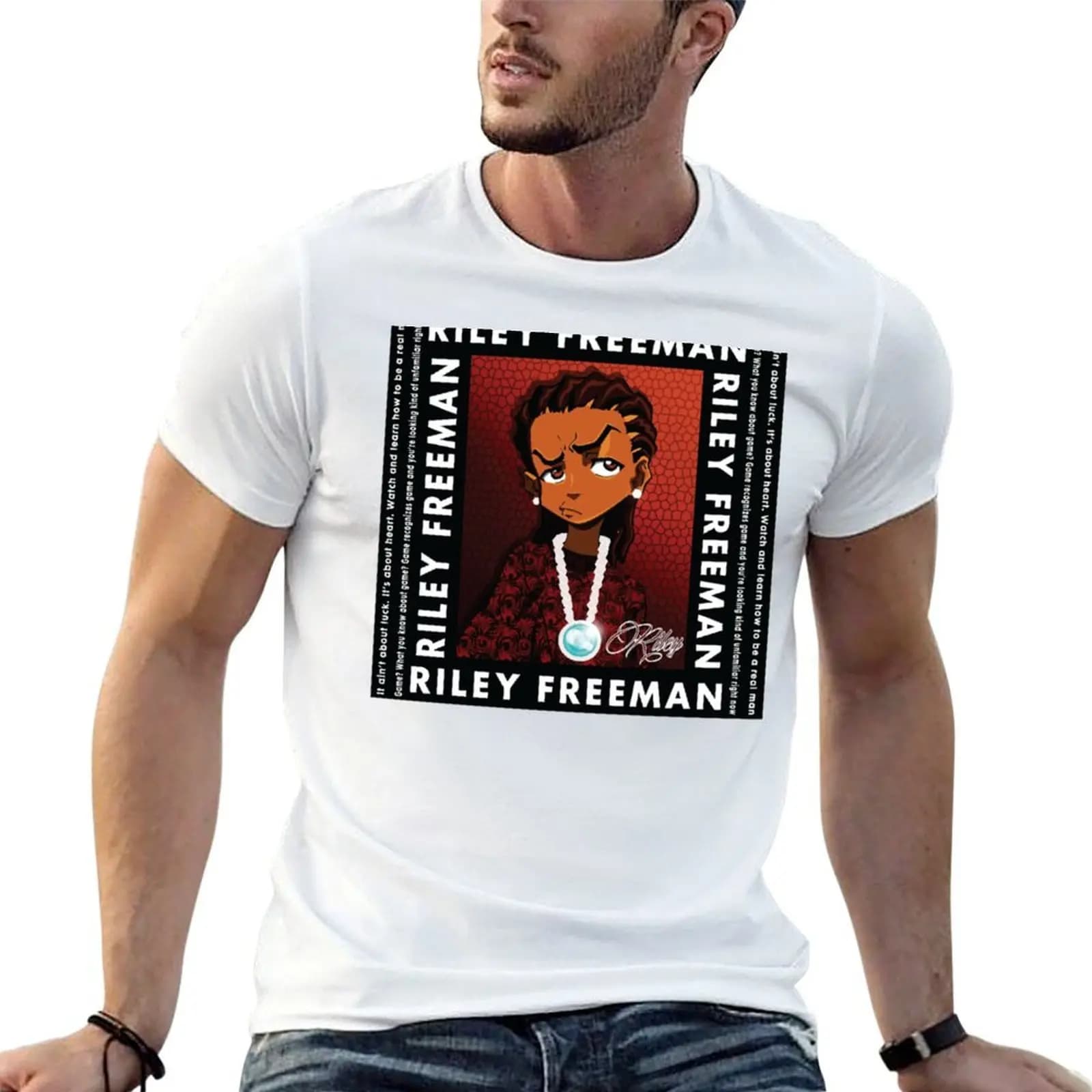 The Boondocks Riley Freeman T-Shirt sublime cute clothes mens t shirts top quality