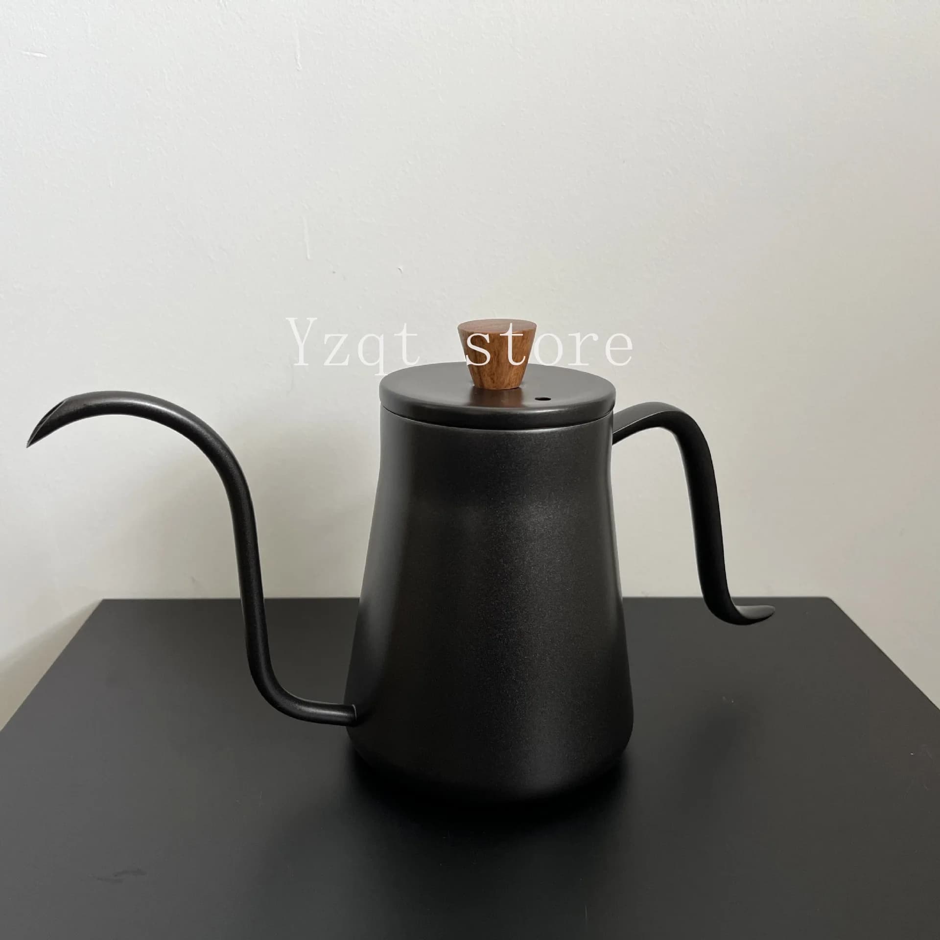 304 stainless steel coffee hand brew pot,  coffee pot 700ml outdoor thermal insulation leather case long mouth small mouth