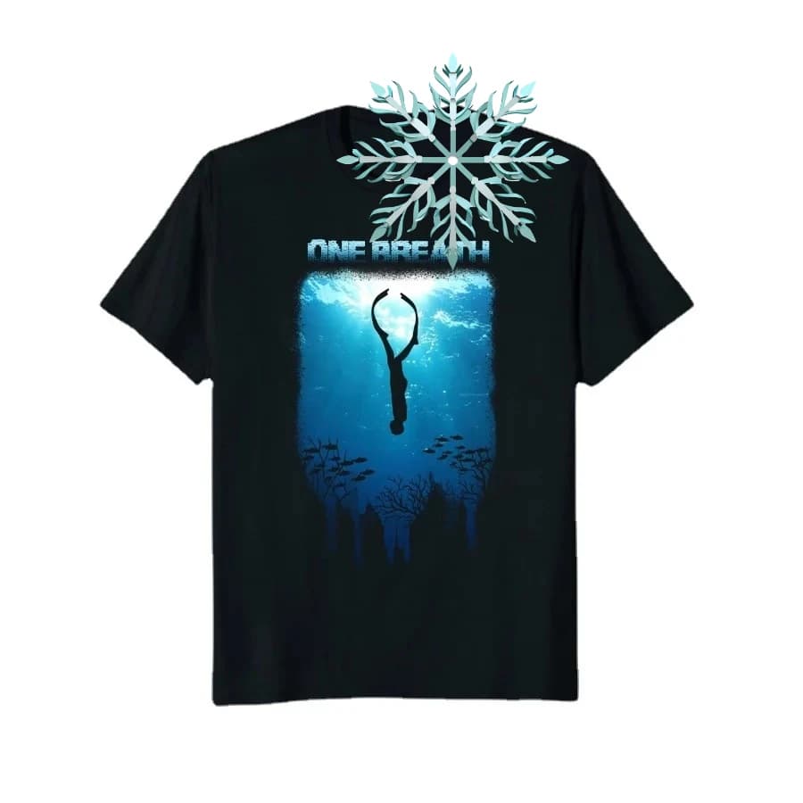 Freediving One Breath Dive Apnoe Ocean Sea T-Shirt Men's Summer Cotton Short Sleeve O-Neck T Shirt New S-3XL