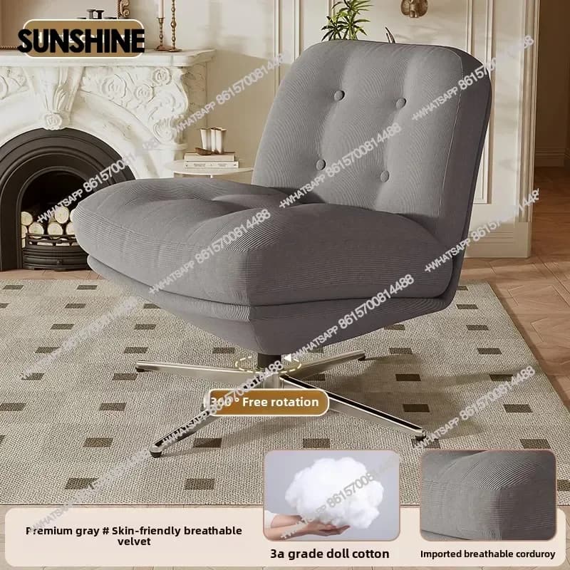 Single sofa chair light luxury medieval Bauhaus living room leisure chair bedroom lazy sofaX
