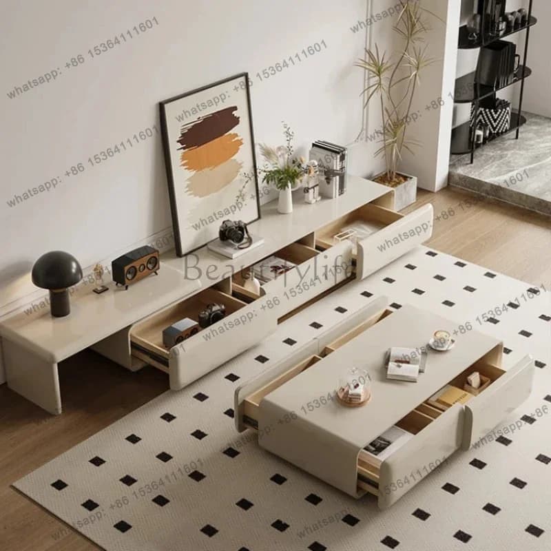 LD Storage White Coffee Tables Writing Dinner Simple Clear Floor Small Coffee Table Modern Kaffee Tische Furniture