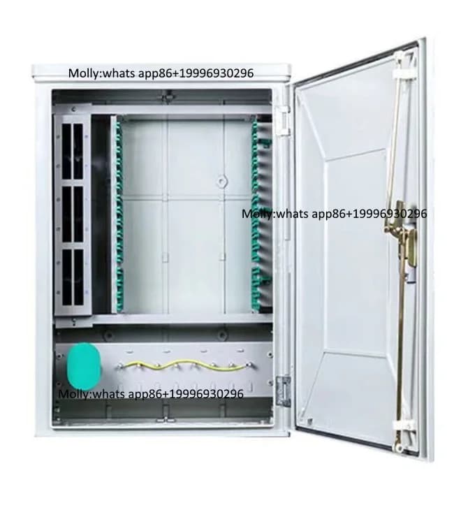 APT Full Loaded Outdoor PC+ABS Fiber Optic Cabinet for FTTH 96/144/288/576 Cores Patch Panel 4G/3G/IP Network Compatible 1 Year