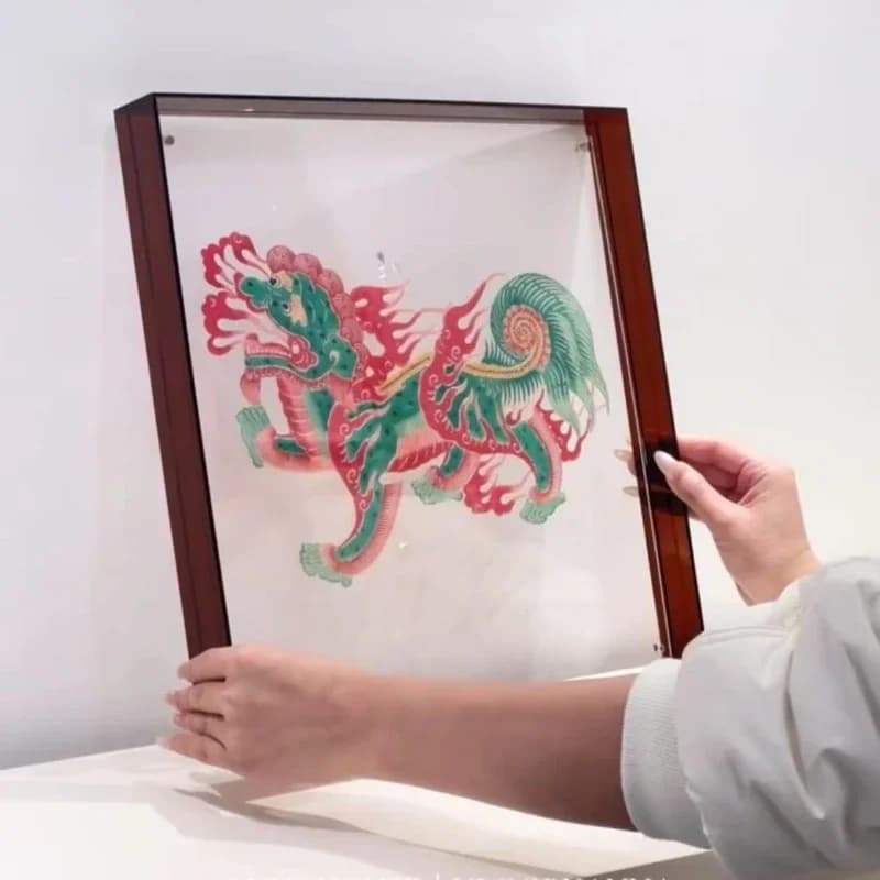 Shadow puppet decorative painting traditional handmade new Chinese hanging painting creative soft decoration ornament