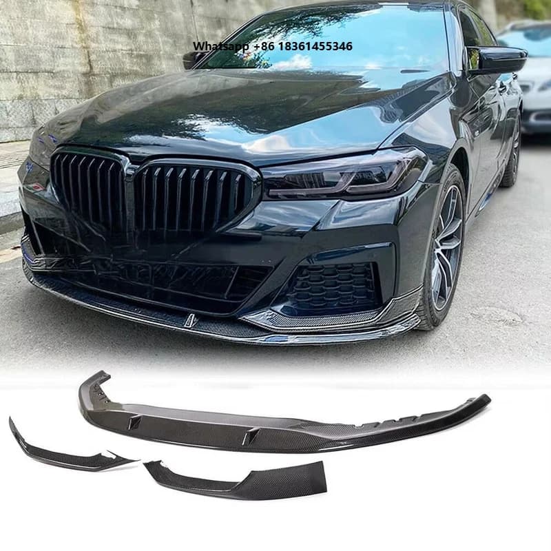 G30 M550i M-Sport Facelift Carbon Fiber Front Bumper Lip Spoiler Sp 2020 2022