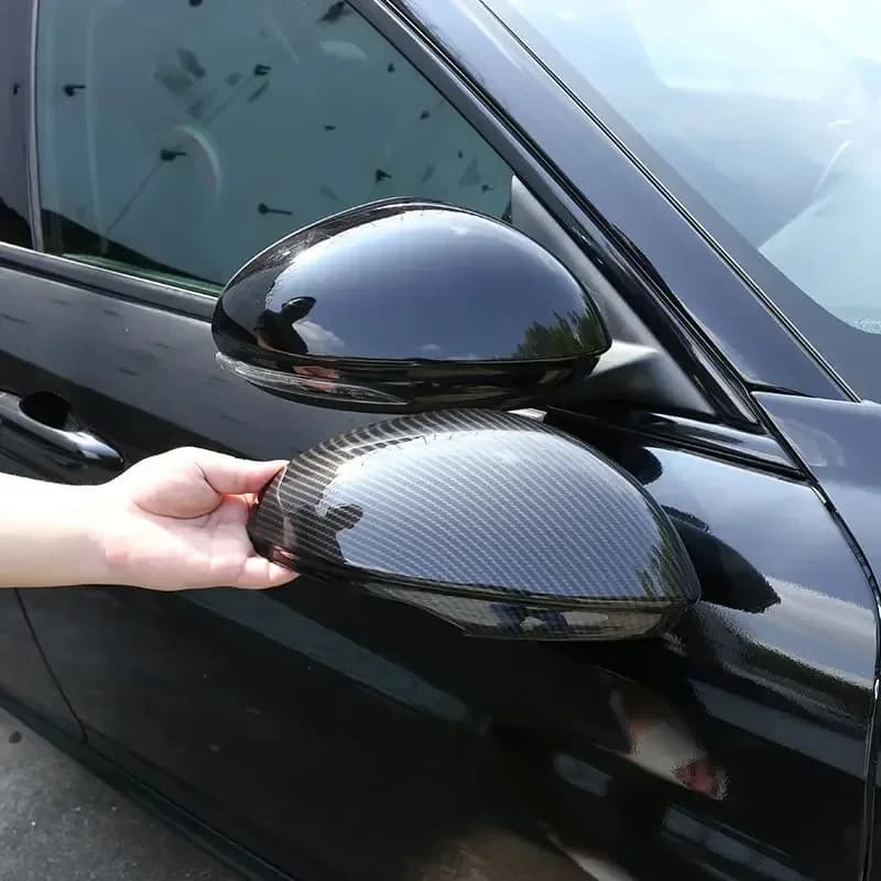 For Alfa Romeo Giulia 17-22 ABS Carbon Fiber Car Rearview Mirror Cover Rearview mirror cover Trim sticker Car Accessories