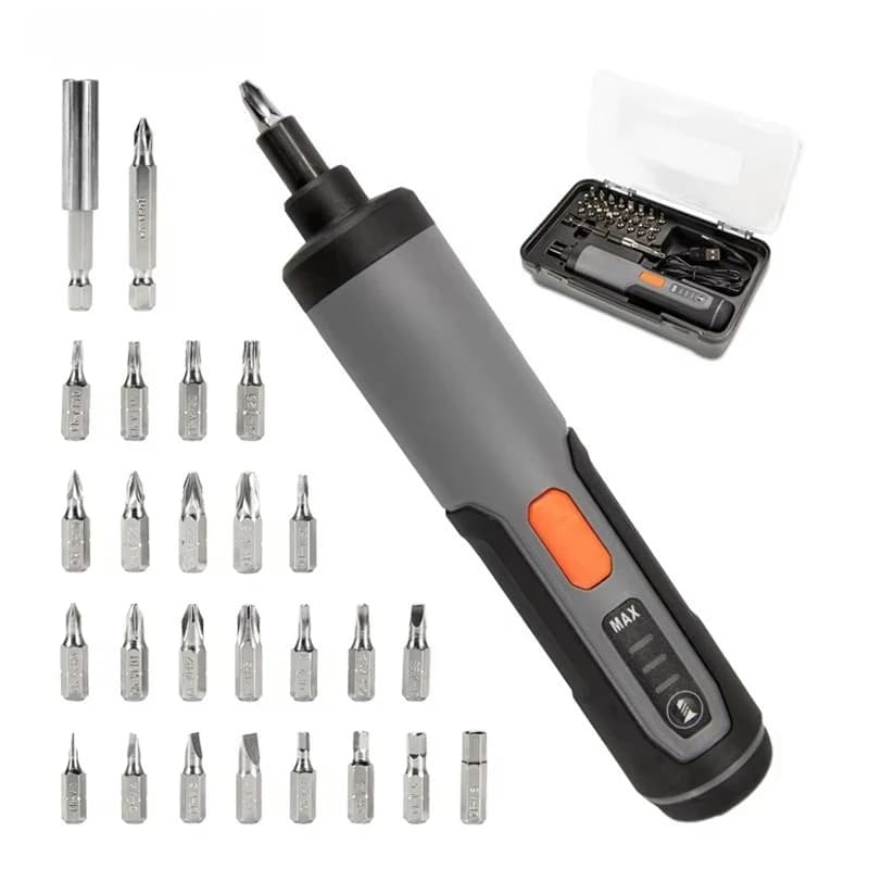 26Pcs 3.6V Cordless Power Supply Charging Mini Adjustable Torque Household Multifunctional Electric Screwdriver Tool Set