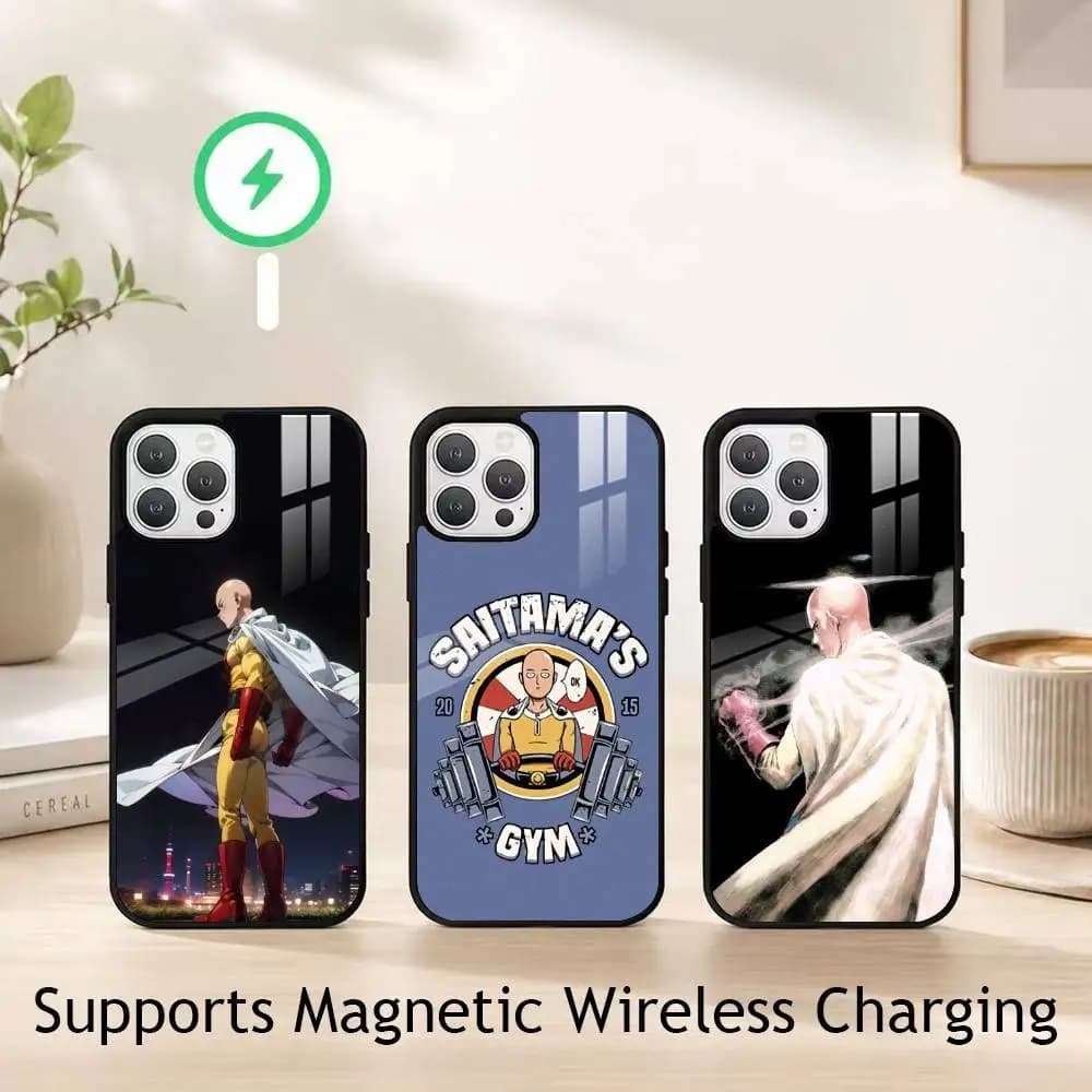 O-One-Punch Man gift Phone Case For iPhone18,17,16,15,14,13,12,11 Plus,Pro Allows magnetic wireless charging
