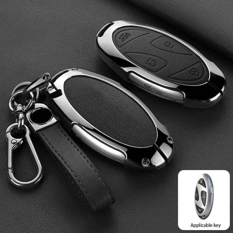 Smart Remote Key Protective Cover For Hyundai 5 Button Oval Key Fob, Fit IONIQ6, Grandeur GN7, Kona EV, Car Key Shell Accessorie