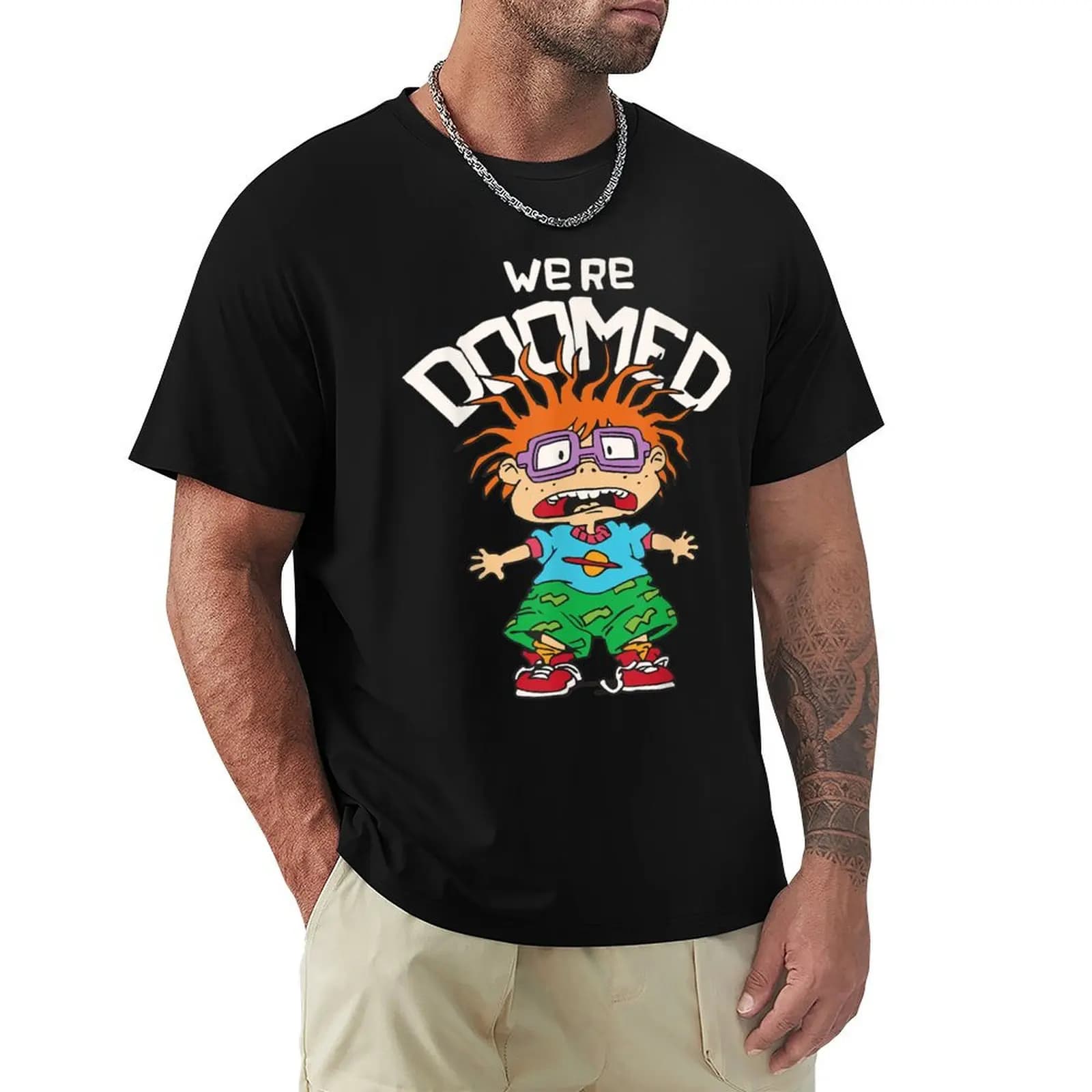 Rugrats Chuckie T-Shirt graphic tee shirt oversized graphic tee funny gifts funny costumes men graphic t shirts