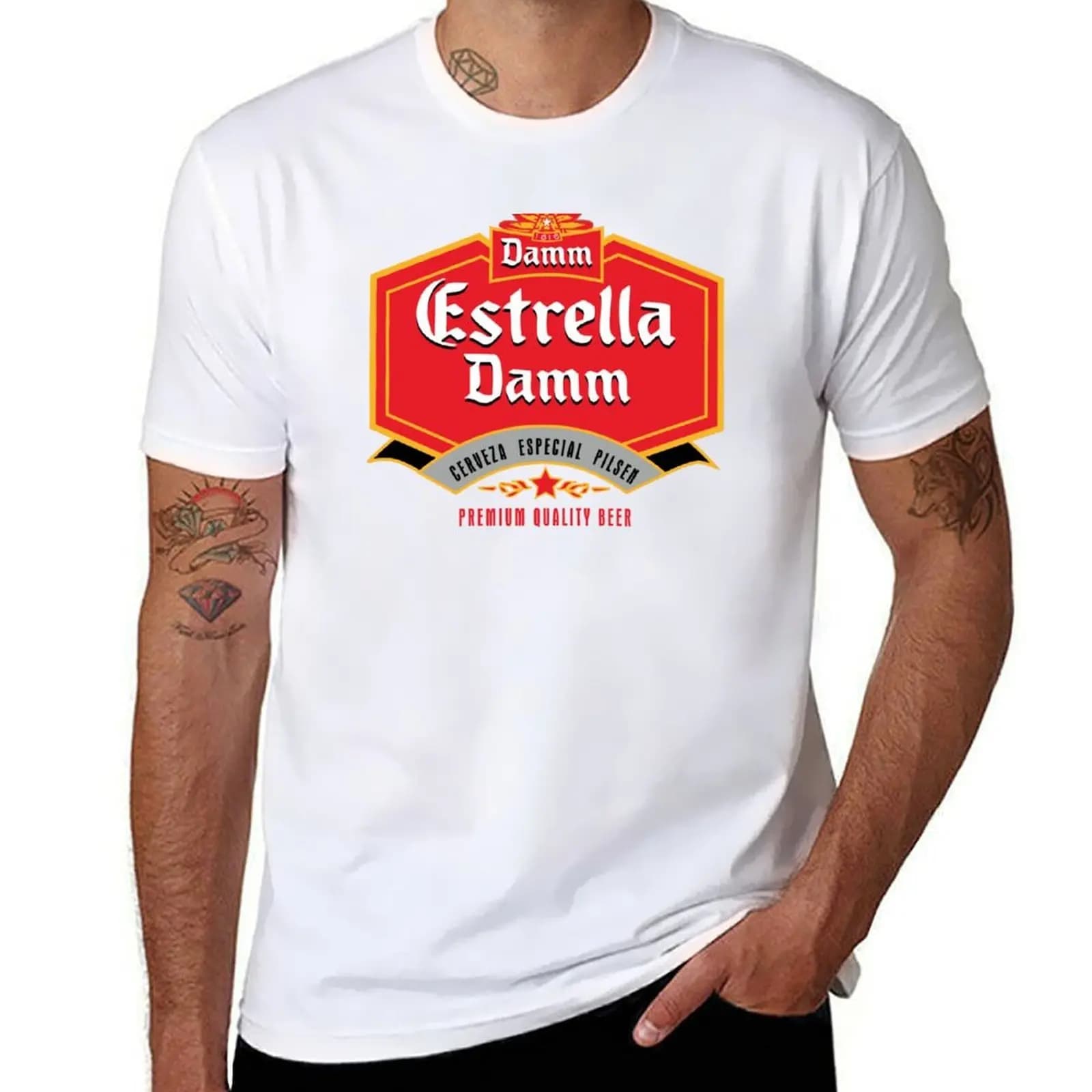 Estrella-Damm T-Shirt t shirt man designer t shirts for man graphic funny T-Shirt