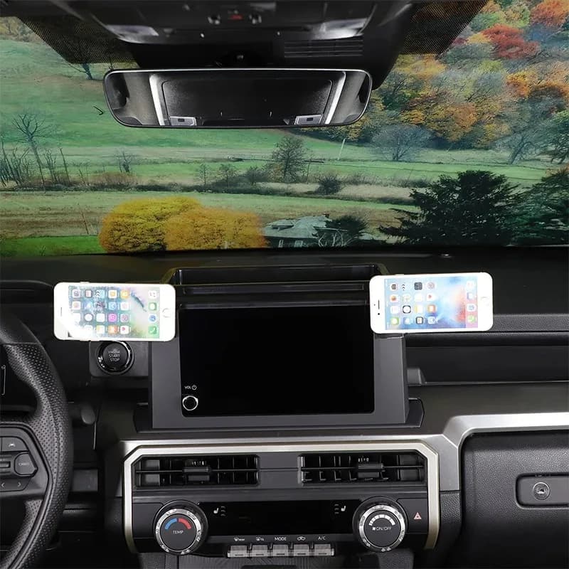 For Toyota Tacoma 2024-2025 Car Multifunctional Storage Box Dual Phone Holders Storage Box Phone Holder Tray Car Accessories