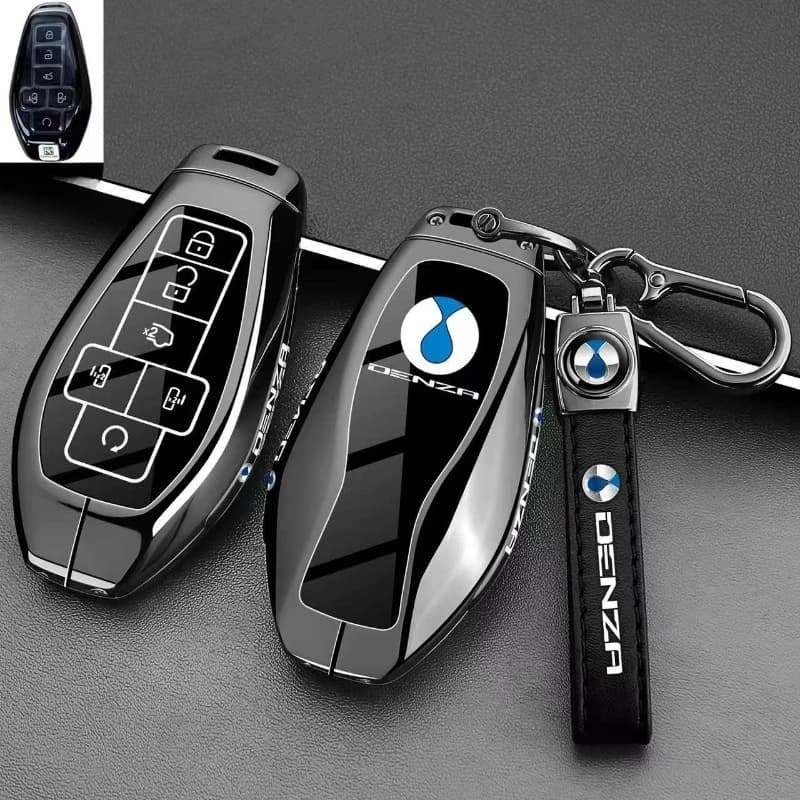 Zinc Alloy Car Key Case Cover Shell Protector Fob Holder for DENZA Z9 Z9S Z9GT N9 N8L D9 2nd Gen DMI EV Accessories Keychain