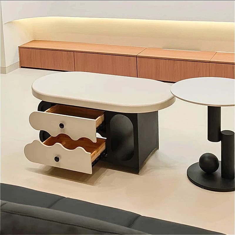 small French coffee table cream style Designer home apartment coffee table living room light luxury stoliki kawowe Furniture