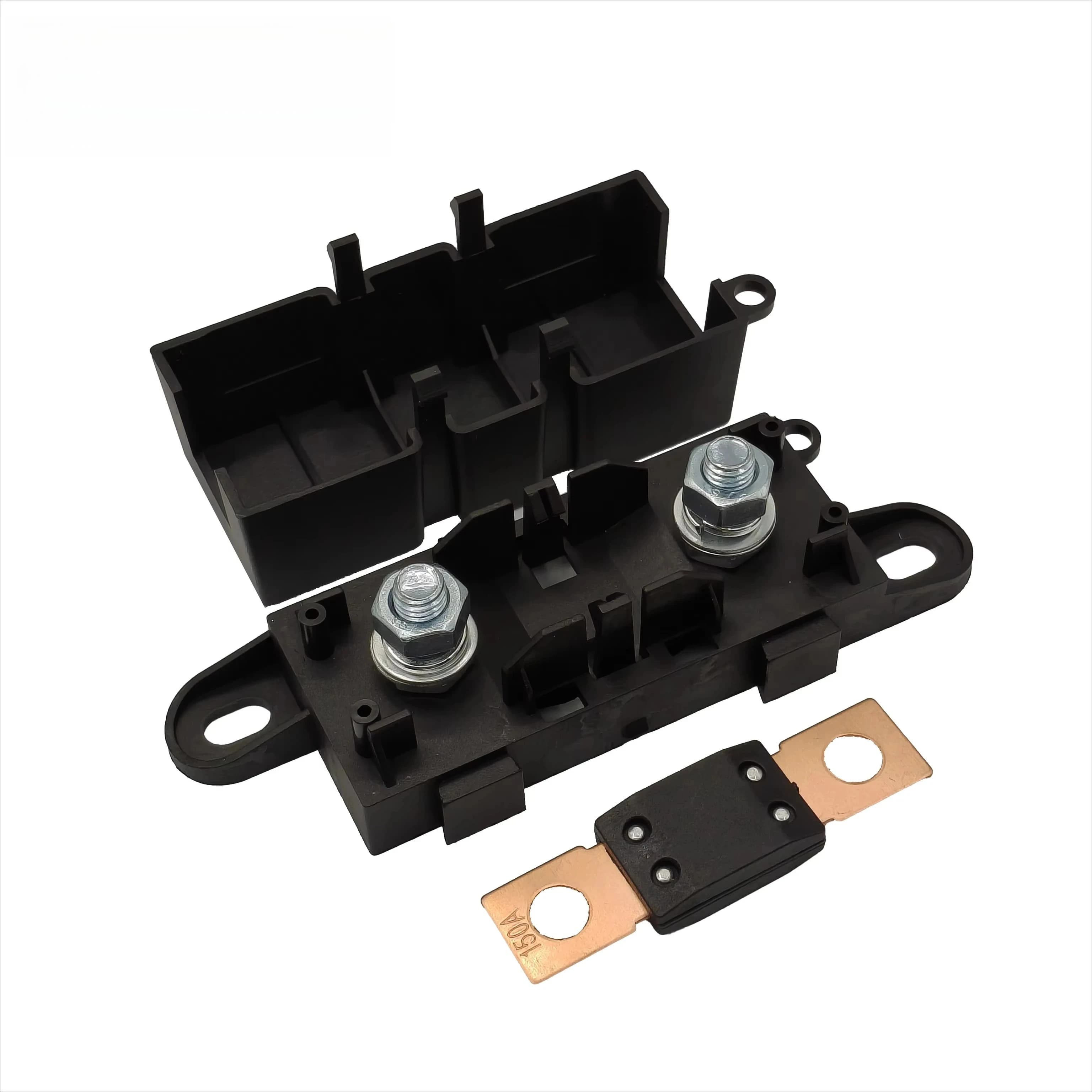 10pcs Direct Factory Bolt Down Mega Fuse 200A 250A 300A 60V Mega Fuse Holder Box for Automotive and Solar Battery System