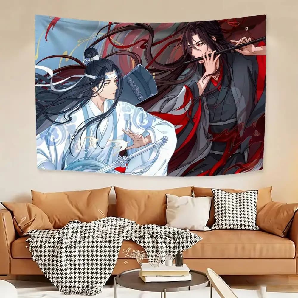 mo dao zu shi Flags Wall Hanging Background Art Banner for Bedroom Home Outdoor Decor