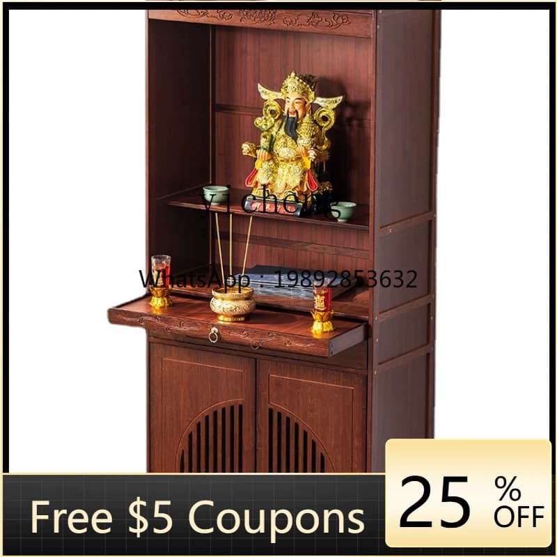 New Chinese Buddha Niche Clothes Closet God of Wealth Prayer Altar Table Household Altar