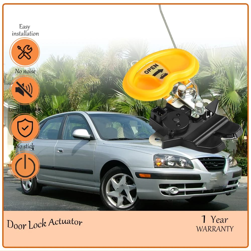Car Rear Trunk Door Lid Lock Latch Actuator Motor Compatible with Hyundai Elantra L4 2.0L 2007 2008, OEM 81230-2H000 812302H000