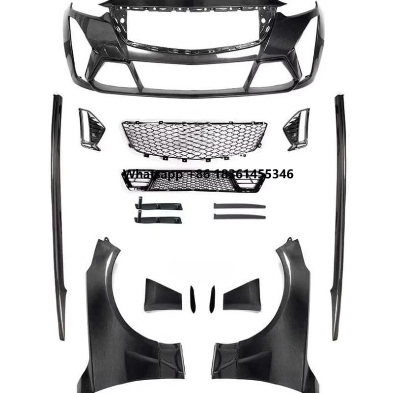 Generation Carbon Fiber Surround Front Bumper Fender Side Skirt Replacement For CT5 GLE Black Wing