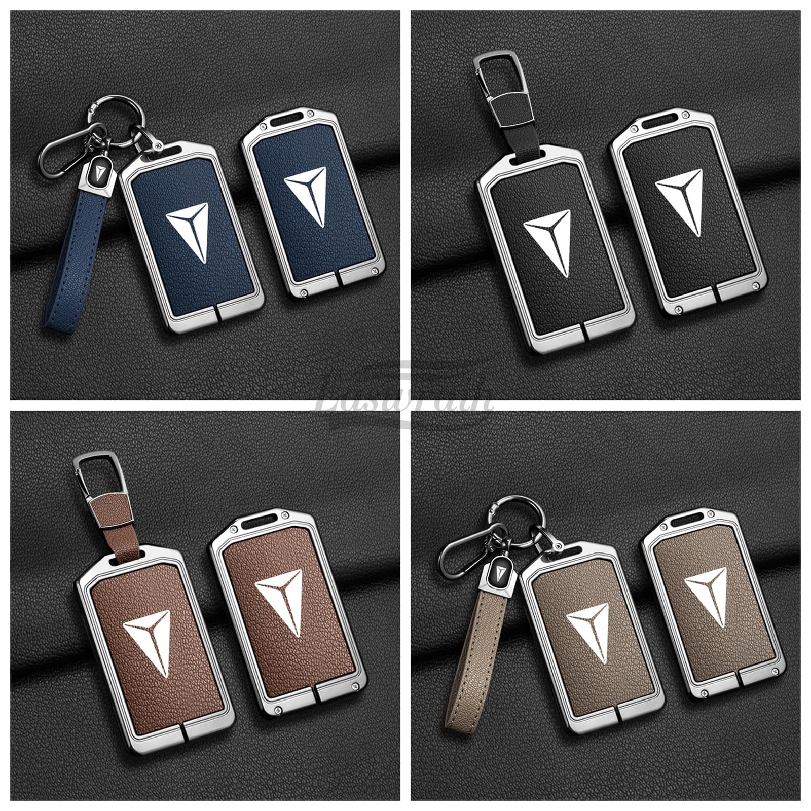 Car Accessories NFC Card Key Zinc Alloy Leather Key Cover Case Holder Chain For Changan Deepal CS05 S7 S07\G318 LS03 Car Styling