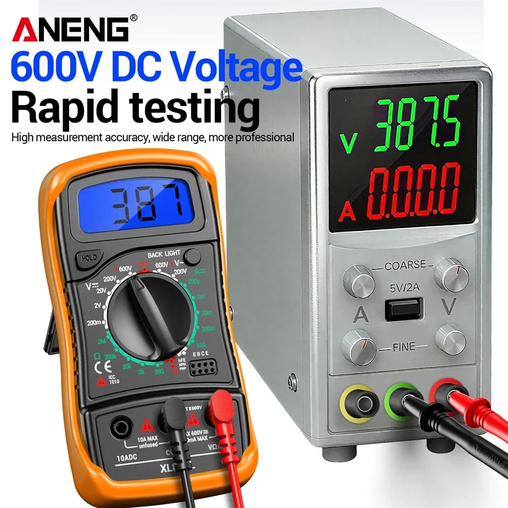 Smart Multimeter Mini AC/DC Voltage Current Tester 1999 Counts Resistance Diode HFE Buzzer Multimetro Detector Tool ANENG XL830L