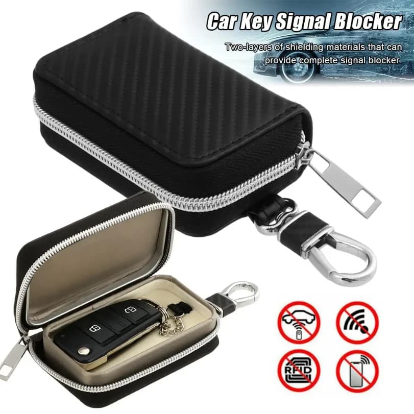 Car Key Signal Blocker Case Faraday Cage Fob Pouch Keyless RFID Blocking Bag