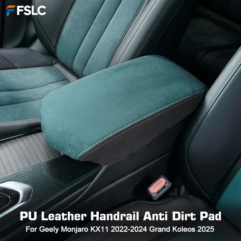 ⭐Genuine⭐ PU Leather For Geely Monjaro KX11 2022-2024 Grand Koleos 2025 Car Styling Interior Armrest Anti-dirty Pad Cover Auto
