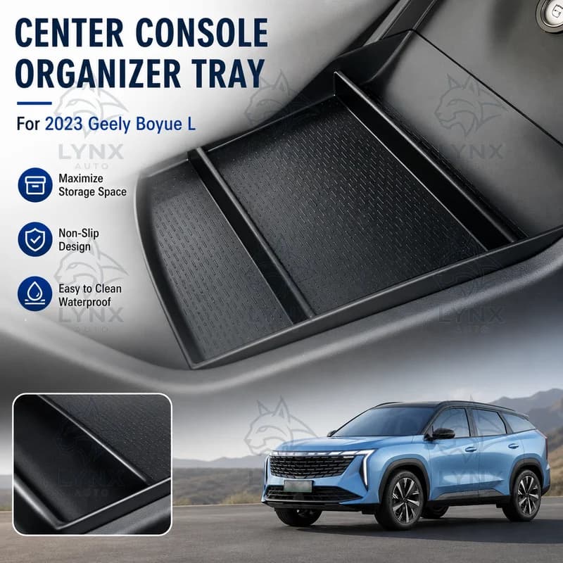 For 2023 Geely Boyue L Center Console Lower Storage Box Car Organizer Storage Tray Interior Accessories Modification