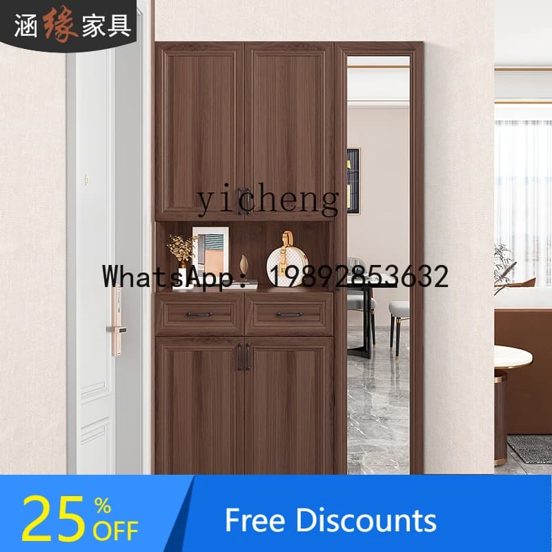 AA  shoe cabinet, large-capacity foyer at the entrance of the home, for storage and coat cabinet.