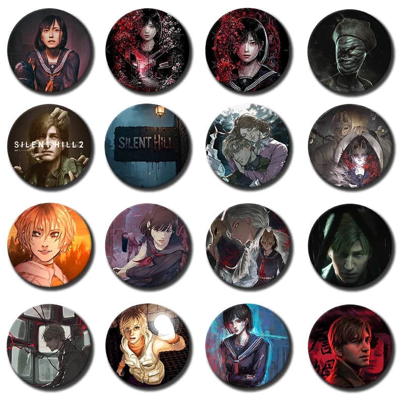 1PC Horror Game S-Silent Hill F Anime Soft Button Pin Fumiko Mizukami Cartoon Brooches Badge Bag Decor Accessories Jewelry Gifts