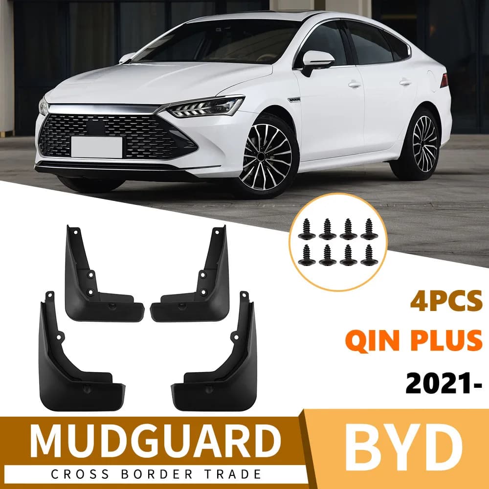 For 2021 BYD Qin PLUS car fenders, soft rubber tiles, front and rear tires car accessories fender flares mud flaps