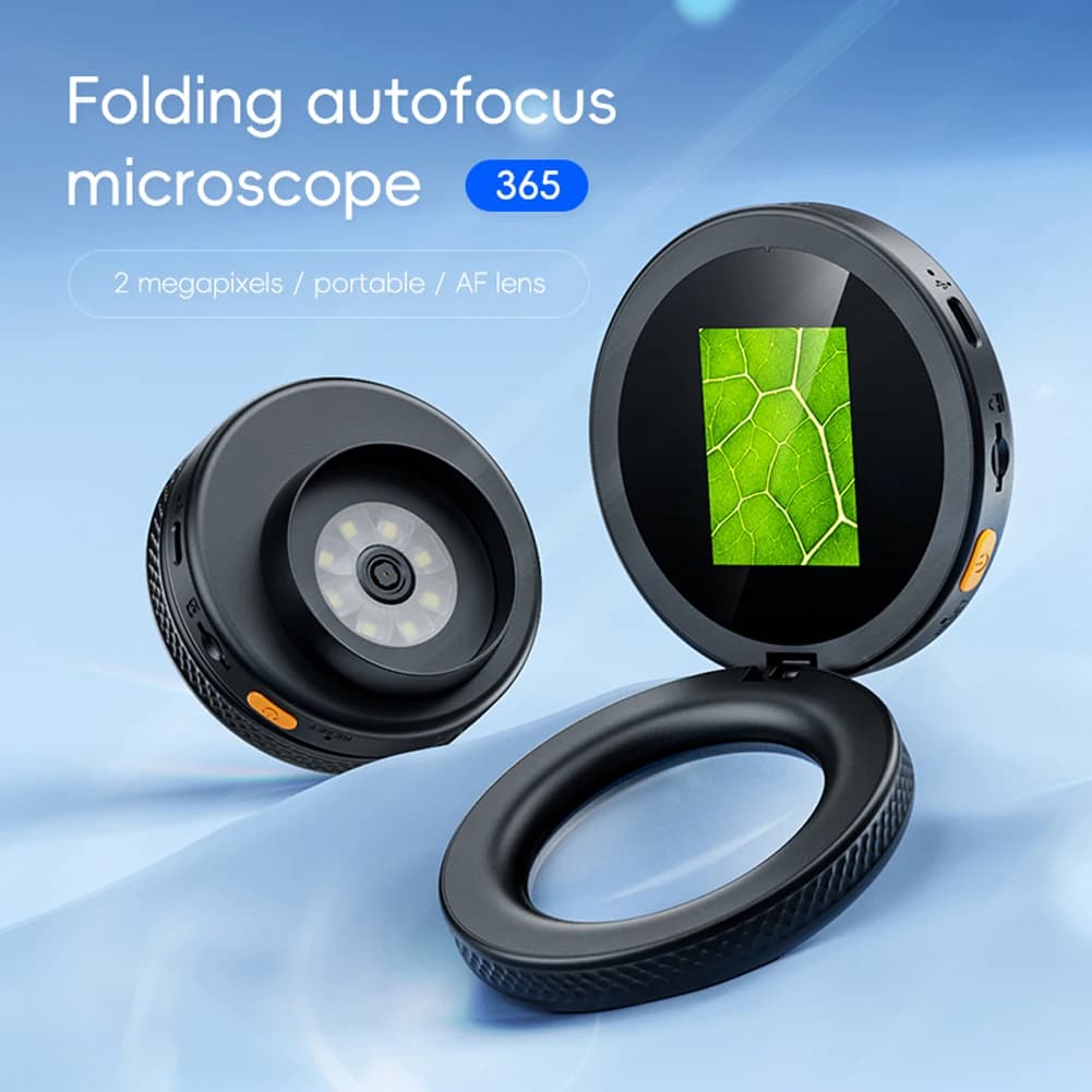 2.0 inch Autofocus Microscope Magnifier 500X 1080P Digital Microscope 8Leds Magnifying Glass for Electronics Repair Maintenance